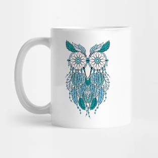 Blue Dream Catcher Owl Mug